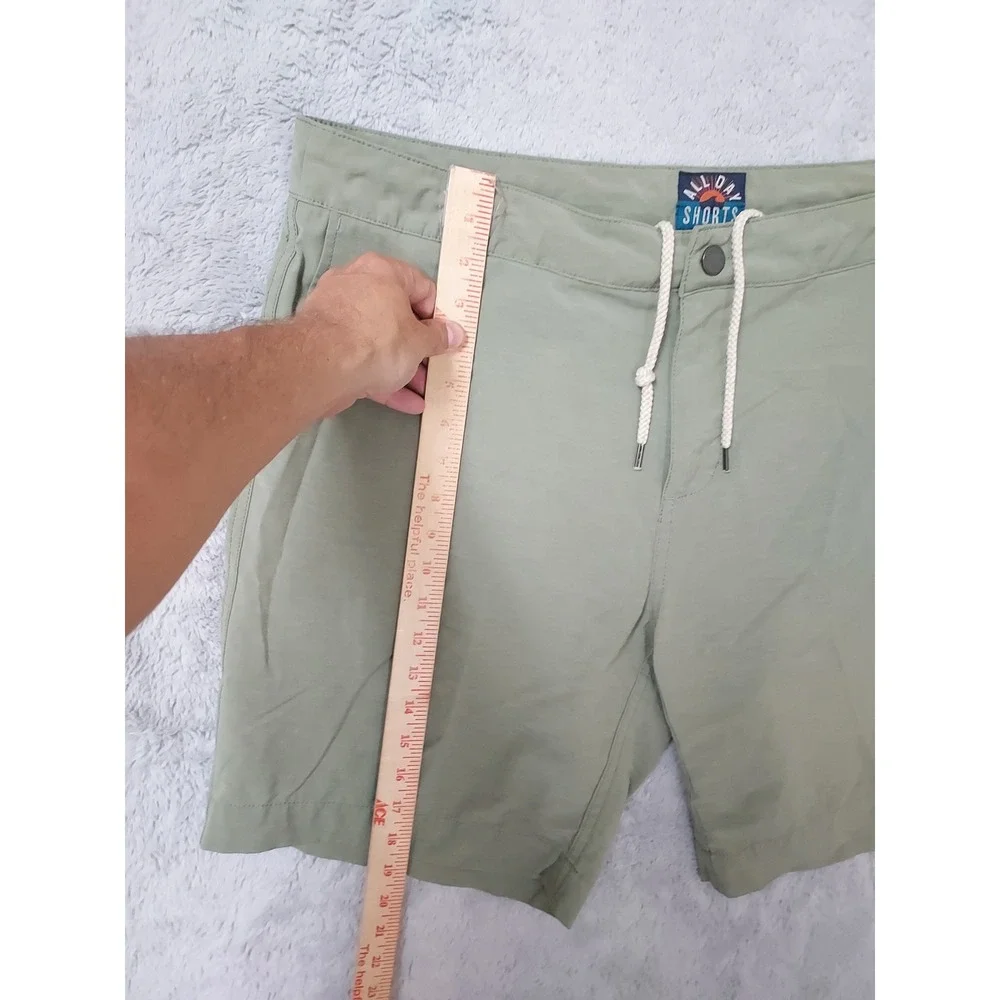 Faherty All Day Shorts Mens 38 Hybrid Drawstring Sage Green Outdoor Pockets